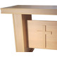 Mesa de altar de melamina imitación madera
