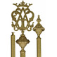 Porta estandartes mariano de bronce - Vara repujada