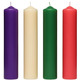 Velas para corona de Adviento  | 4 colores | 5 x 27 cm.