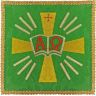 Palia bordado Alfa y Omega | Conjuntos de Altar verde 