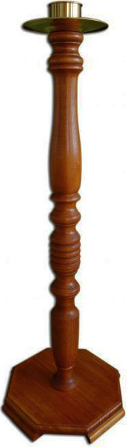 Candelero de pie de madera | Candelabro de pie de madera