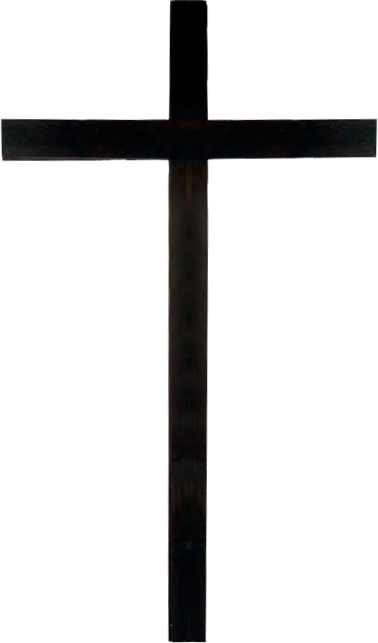 Cruz plana de madera para figura Cristo Crucificado