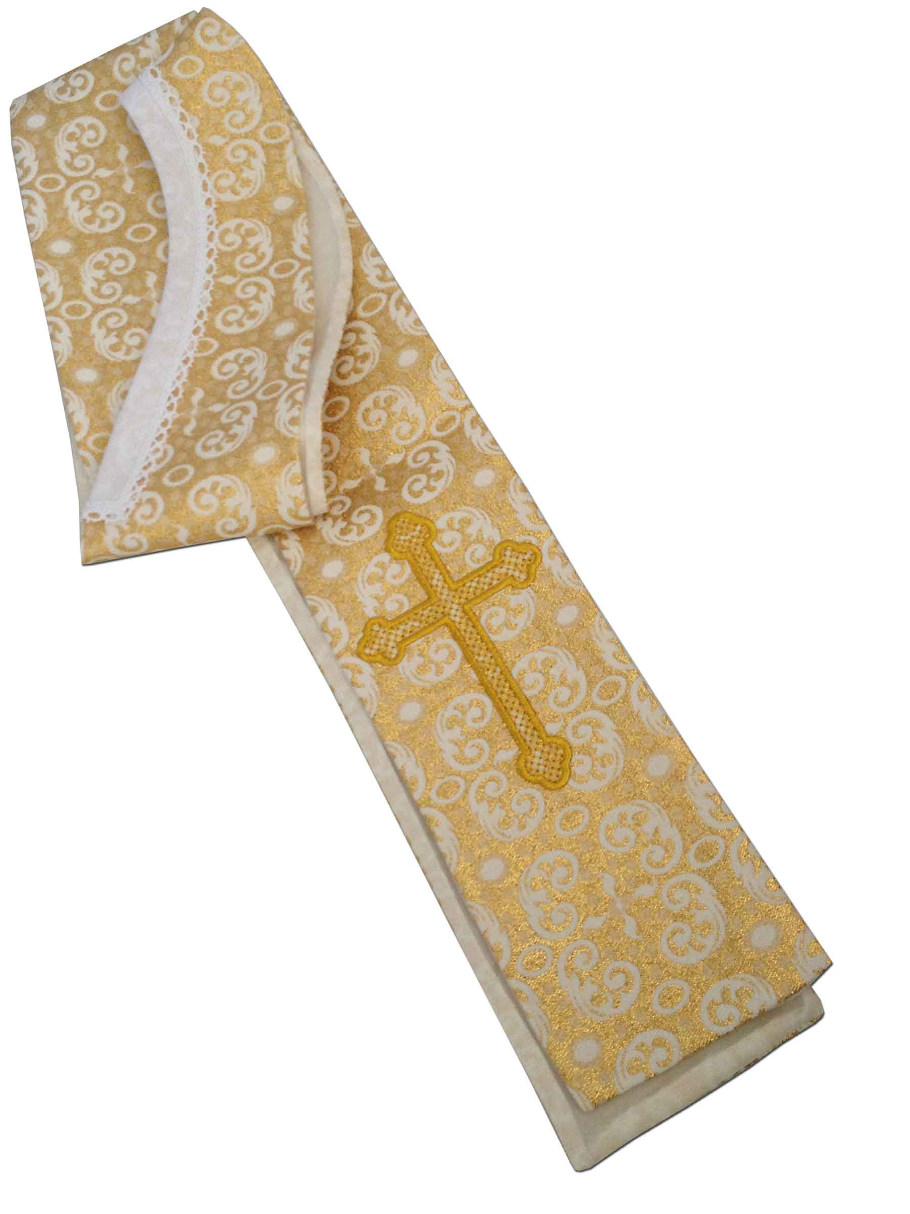 Estola sacerdotal brocada Estola litúrgica brocado oro