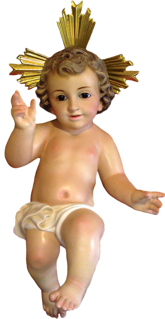 Imagen artesanal del Niño Jesús - Imagen Niño Jesús para cuna