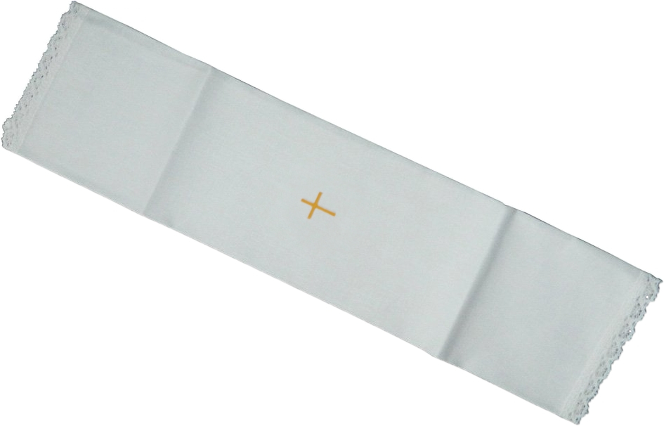 Purificador para altar con Cruz bordada | Paño de altar blanco