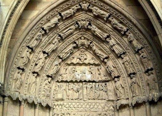 Imagen tímpano puerta San Froilán, Catedral de León