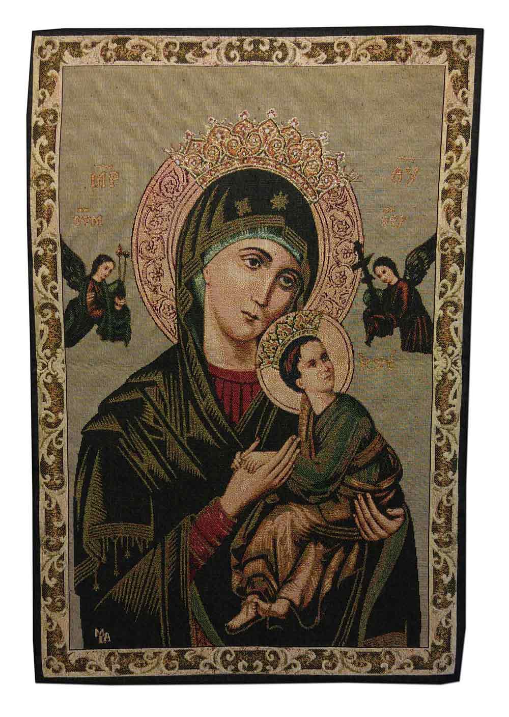 Tapiz Icono Bizantino Virgen Perpetuo Socorro